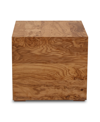 FURNITURE NASH 18" BURL WOOD VENEER SQUARE COFFEE TABLE