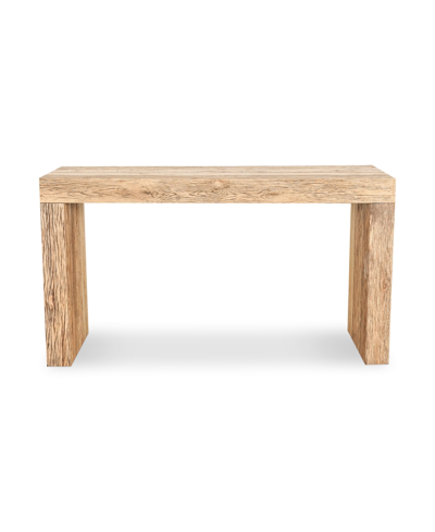 Furniture Evander 55" Aged Oak Rectangle Console Table In Solid Reclaimed Oak