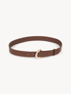 Chloé C Belt Brown Size S 100% Calf-skin Leather In Brun