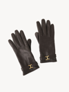 CHLOÉ MARCIE GLOVES BROWN SIZE S 100% LAMBSKIN