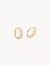 Chloé Sybil Clip-on Earrings White Size Onesize 100% Brass, Pinctada Maxima, Farmed, Coo Australia In White