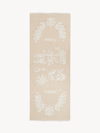 Chloé Étole Rectangulaire En Fil Coupé De Laine Et Soie Femme Beige Taille Onesize 82% Laine, 18% Soie In Beige