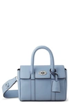 Mulberry Mini Bayswater Grained Leather Tote In Poplin Blue