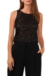 Halogen Sequin High-low Tank In Black