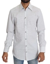 Dolce & Gabbana Black White Polka Dots Dress Shirt In White