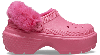 CROCS STOMP LINED CLOGS UNISEX HYPER PINK W8/M7