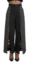 Dolce & Gabbana Multicolor Polka Dots High Waist  Pants In Multicolor
