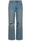 Re/done Jeans 90s In Denim Di Cotone Azzurro In Light Blue