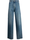 Darkpark High-waist Straight-leg Jeans In Blue