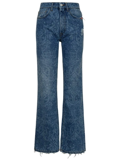Amish Kendall Blue Cotton Jeans