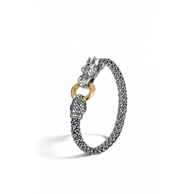 John Hardy Legends Naga 18k Yellow Gold And Sterling Silver Bracelet - Bz65032xum In Silver-tone, Yellow