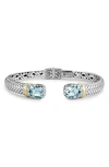 Samuel B. Blue Topaz Bangle Bracelet In Blue