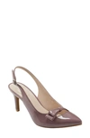 Bandolino Women's Gelli Bow Slingback Pumps In Dark Mauve Patent