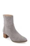 Journee Collection Hayven Tru Comfort Block Heel Bootie In Grey