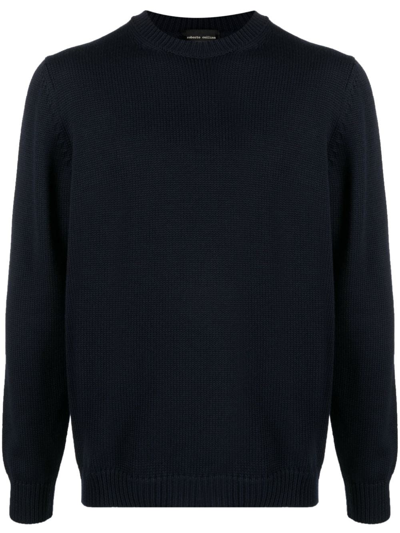 Roberto Collina Crew Neck Sweater Clothing In Blue