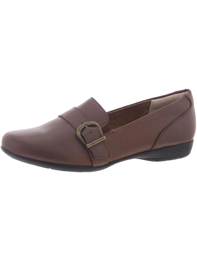 Array Whitney Womens Leather Buckle Loafers In Brown