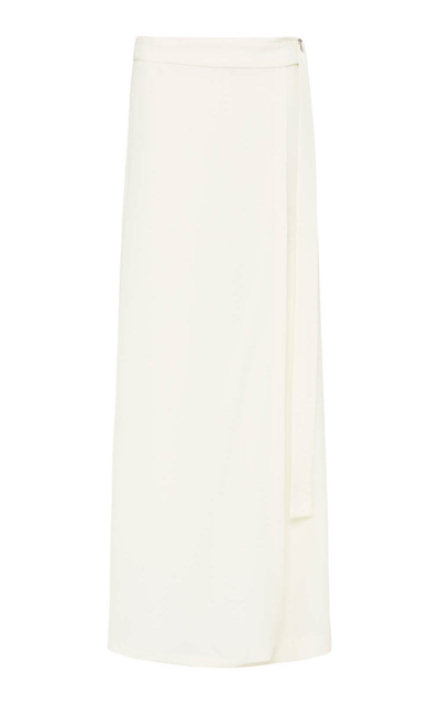 St Agni Wrapped Wide-leg Trousers In Off-white