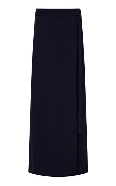 St Agni Wrapped Wide-leg Pants In Navy
