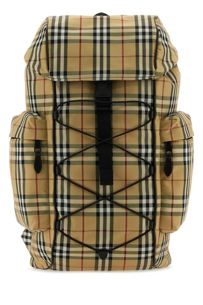 Burberry Murray Archive Check Backpack In Multicolor