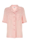 BURBERRY BURBERRY WOMAN PASTEL PINK SATIN SHIRT