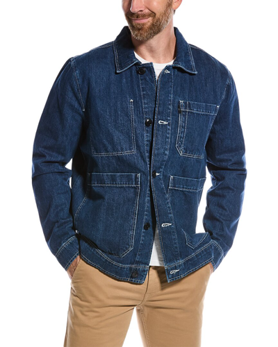 Ted Baker Yatton Patch-pocket Denim Jacket In Navy