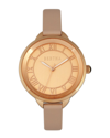 Bertha Madison Sunray Dial Leather-band Watch In Pink