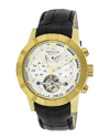 Heritor Automatic Hannibal Semi-skeleton Leather-band Watch