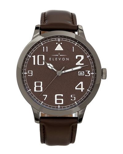 Elevon Sabre Quartz Brown Dial Men's Watch Ele121-6 In Brown/gunmetal