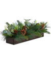 Nearly Natural 30in Evergreen Pine And Pine Cone Artificial Christmas Centerpiece Arrangement In Green