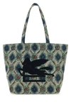 ETRO ETRO WOMAN EMBROIDERED CANVAS MEDIUM SOFT TROTTER SHOPPING BAG
