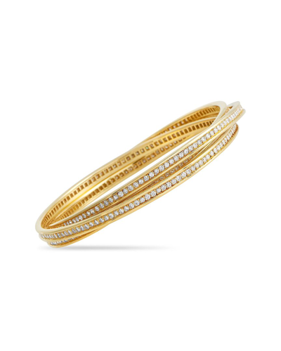 Cartier 18k 6.45 Ct. Tw. Diamond Trinity Full Bangle (authentic )