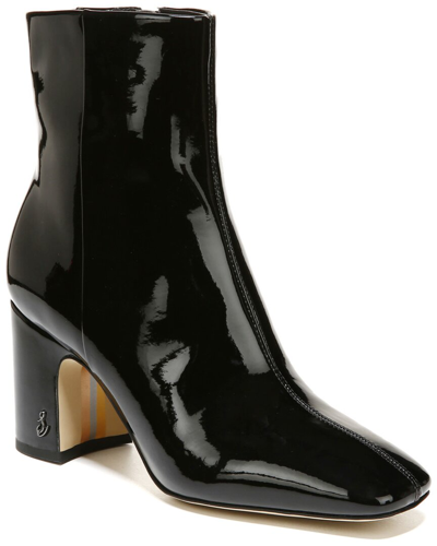 Sam Edelman Fawn Leather Ankle Boots In Black