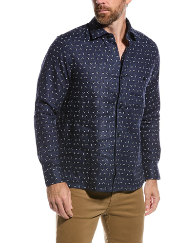 Ted Baker Arnel Linen Shirt In Blue