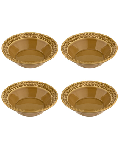 Portmeirion Botanic Garden Harmony Cereal Bowls, Set Of 4 In Amber