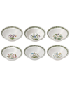 Portmeirion Botanic Garden Assorted Motifs Oatmeal And Soup Bowl, Set Of 6