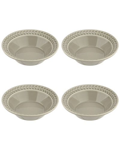 Portmeirion Botanic Garden Harmony Cereal Bowls, Set Of 4 In Stone