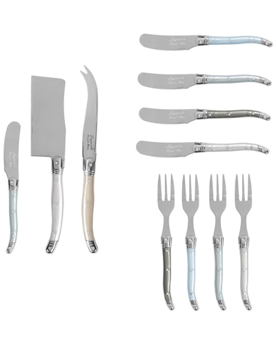 French Home Ultimate 11pc Laguiole Charcuterie Set With Mother Of Pearl Handles