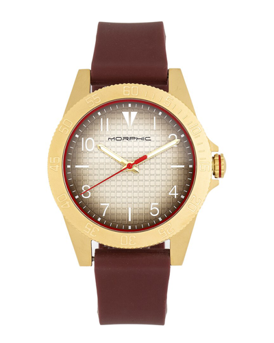 Morphic M84 Series Quartz Gold Dial Men's Watch 8402 In Yellow/red/gold Tone