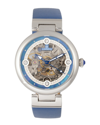 Empress Adelaide Automatic Skeleton Leather-band Watch