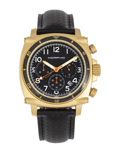 Morphic M83 Series Chronograph Quartz Black Dial Men's Watch Mph8306 In Black / Gold Tone