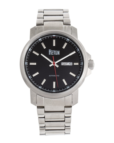 Reign Helios Automatic Black Dial Men's Watch Reirn5702 In Silver Tone/black