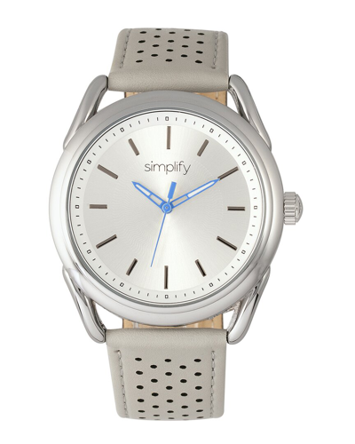 Simplify Unisex The 5900 Watch In Grey/blue/silver Tone
