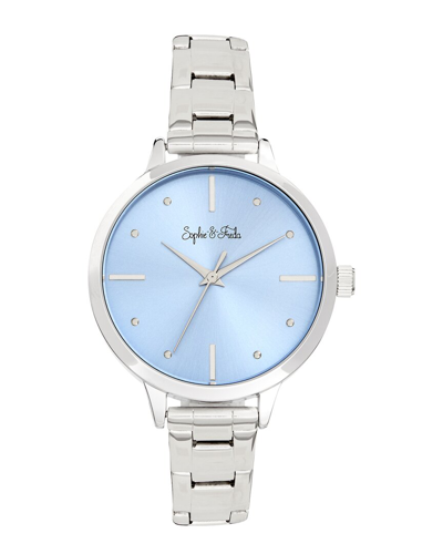 Sophie And Freda Milwaukee Silver-tone Or Gold-tone Or Rose Gold Stainless Steel Bracelet Watch, 38m In Silver-tone/periwinkle