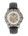 Reign Philippe Automatic Skeleton Leather-band Watch