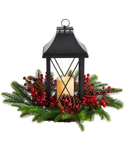Nearly Natural Holiday Christmas Arrangement In Green