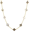 Italian Gold 14k Clover Layer Necklace
