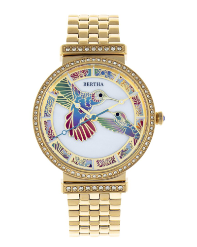 Bertha Emily Mother-of-pearl Bracelet Watch In Gold