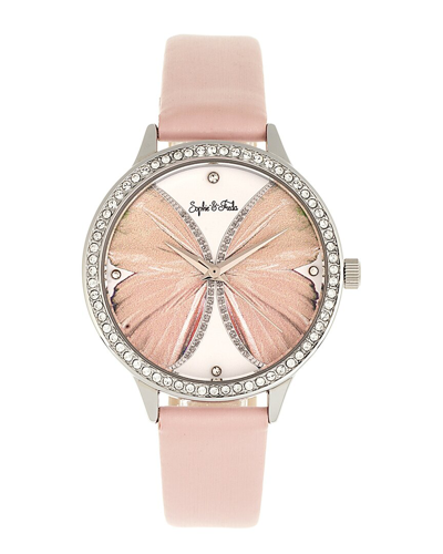 Sophie And Freda Rio Grande Quartz Crystal White Dial Ladies Watch Sf4601 In Pink/white/silver Tone