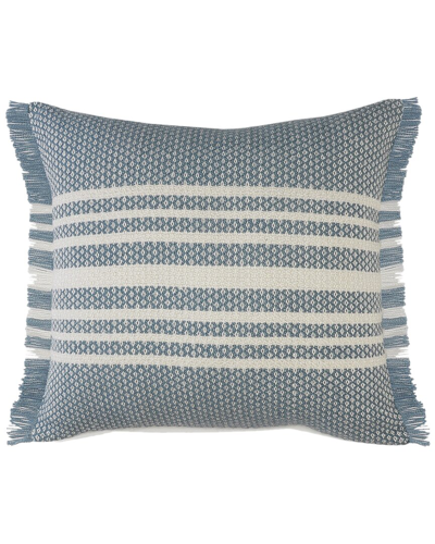 Lr Home Alton Striped Indoor/outdoor Oversized Throw Pillow With Fringe In Blue