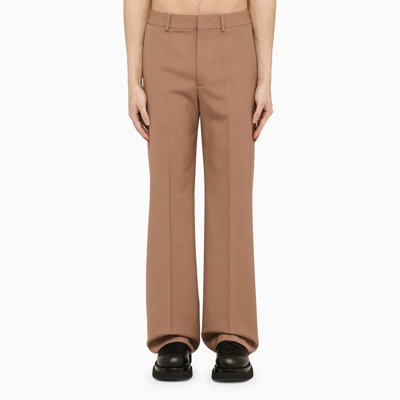 Valentino High Waist Tailored Trousers In Brown